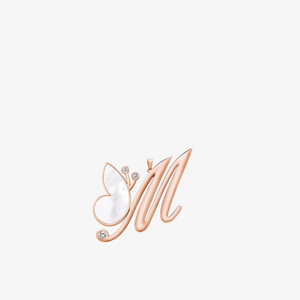 Alaghband Initials M Pendant with Mother of Pearl