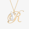 Alaghband Initials “R” Pendant with Mother of Pearl