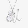 Alaghband Initials “U” Pendant with Mother of Pearl