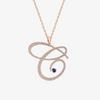 Alaghband Initials “C” Pendant with Diamonds & Blue Sapphire