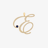 Alaghband Initials “E” Pendant with Diamonds & Blue Sapphire