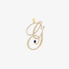 Alaghband Initials “G” Pendant with Diamonds & Blue Sapphire