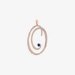 Alaghband Initials “O” Pendant with Diamonds & Blue Sapphire