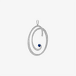 Alaghband Initials “O” Pendant with Diamonds & Blue Sapphire