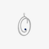 Alaghband Initials “O” Pendant with Diamonds & Blue Sapphire