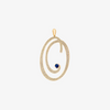 Alaghband Initials “O” Pendant with Diamonds & Blue Sapphire