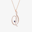 Alaghband Initials “S” Pendant with Diamonds & Blue Sapphire