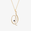 Alaghband Initials “S” Pendant with Diamonds & Blue Sapphire