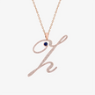 Alaghband Initials “Z” Pendant with Diamonds & Blue Sapphire