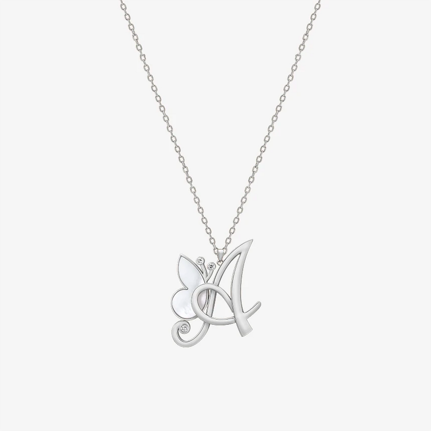Online Exclusive - Alaghband Initials A Pendant with Mother of Pearl