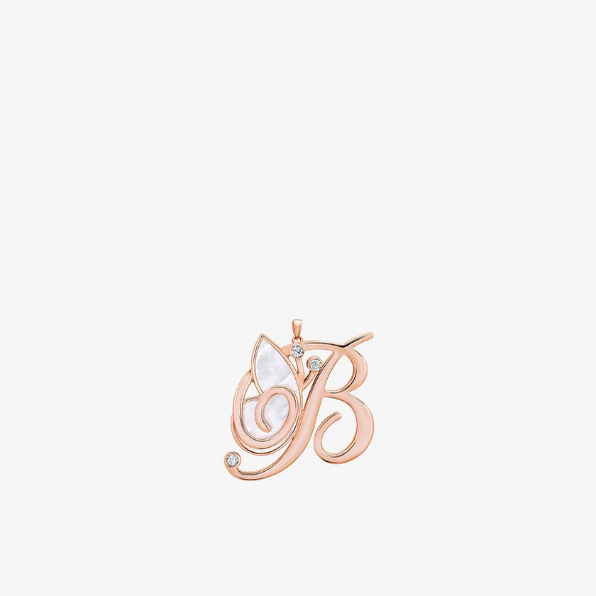 Online Exclusive - Alaghband Initials B Pendant with Mother of Pearl