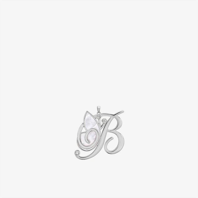 Online Exclusive - Alaghband Initials B Pendant with Mother of Pearl
