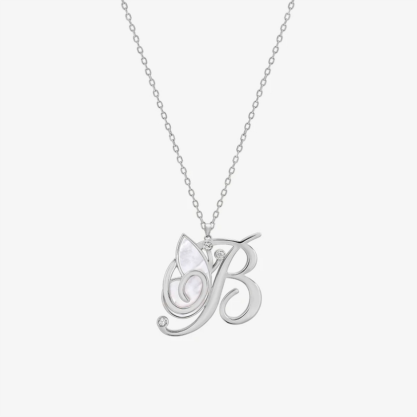Online Exclusive - Alaghband Initials B Pendant with Mother of Pearl