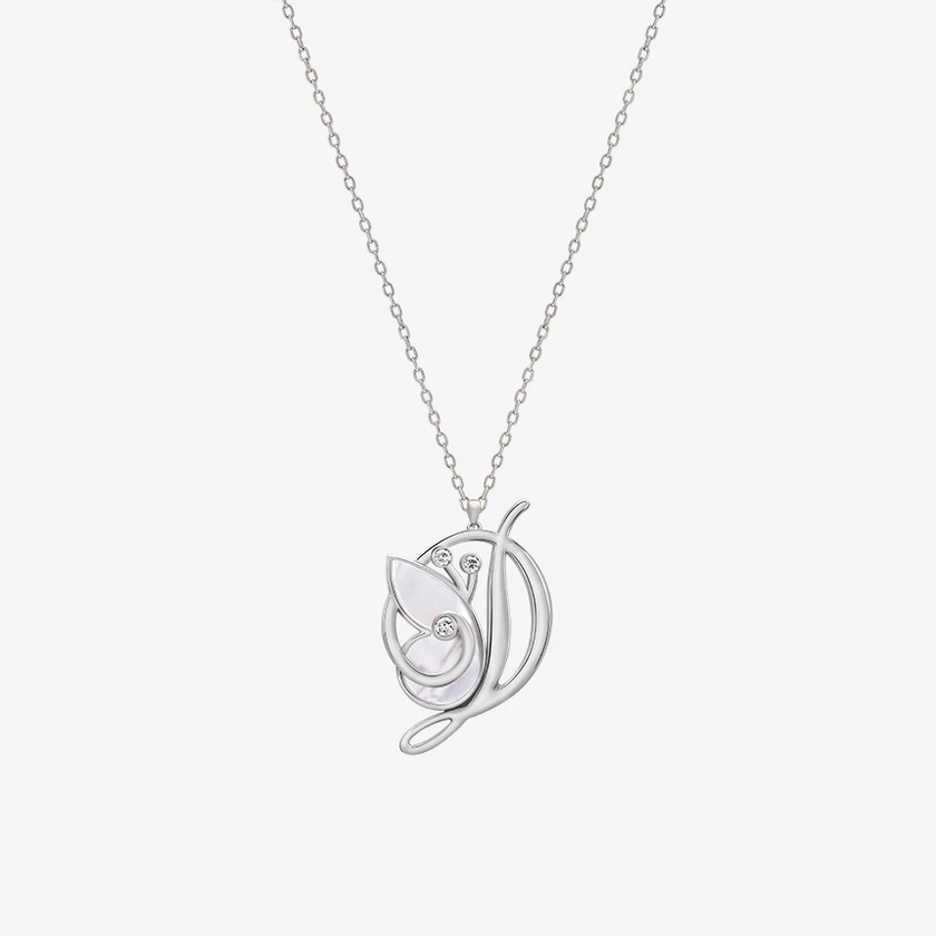 Online Exclusive - Alaghband Initials D Pendant with Mother of Pearl