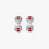 Alaghband Plissé Stud Earrings with Rubies