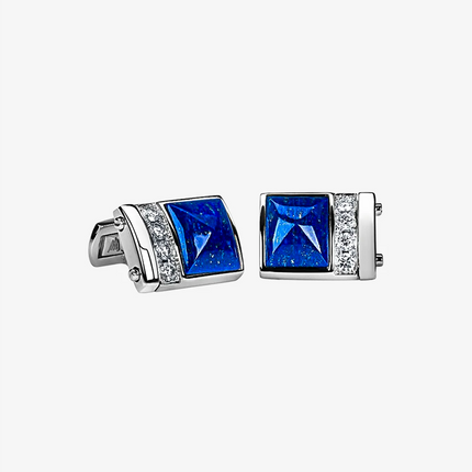 Alaghband Pyramid Cufflinks with Lapis Lazuli