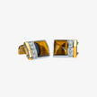 Alaghband Pyramid Cufflinks with Tiger's Eye