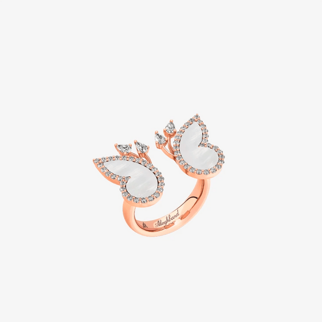Alaghband Butterfly Ring with Mother of Pearl - Alaghband Jewelry