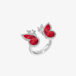 Alaghband Butterfly Ring with Coral