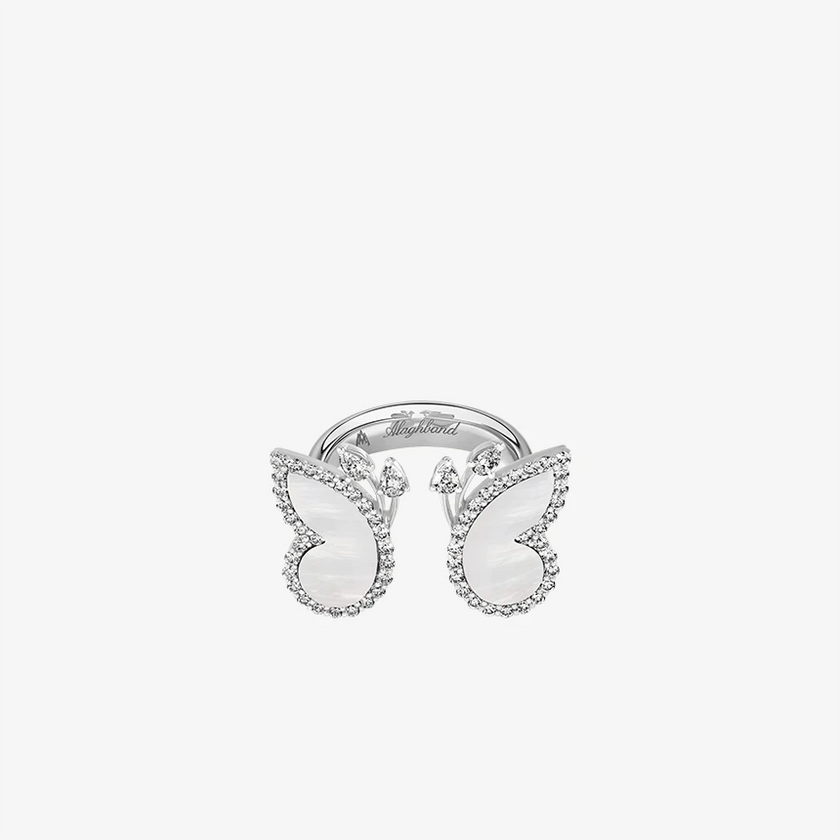 Alaghband Butterfly Ring with Mother of Pearl