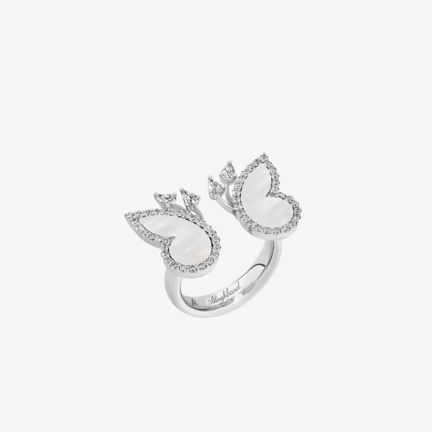 Alaghband Butterfly Ring with Mother of Pearl