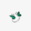 Alaghband Butterfly Ring with Malachite - Alaghband Jewelry