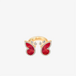Alaghband Butterfly Ring with Coral