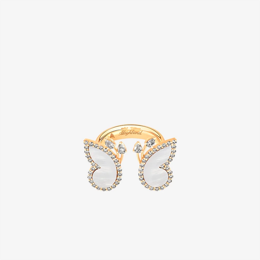 Alaghband Butterfly Ring with Mother of Pearl