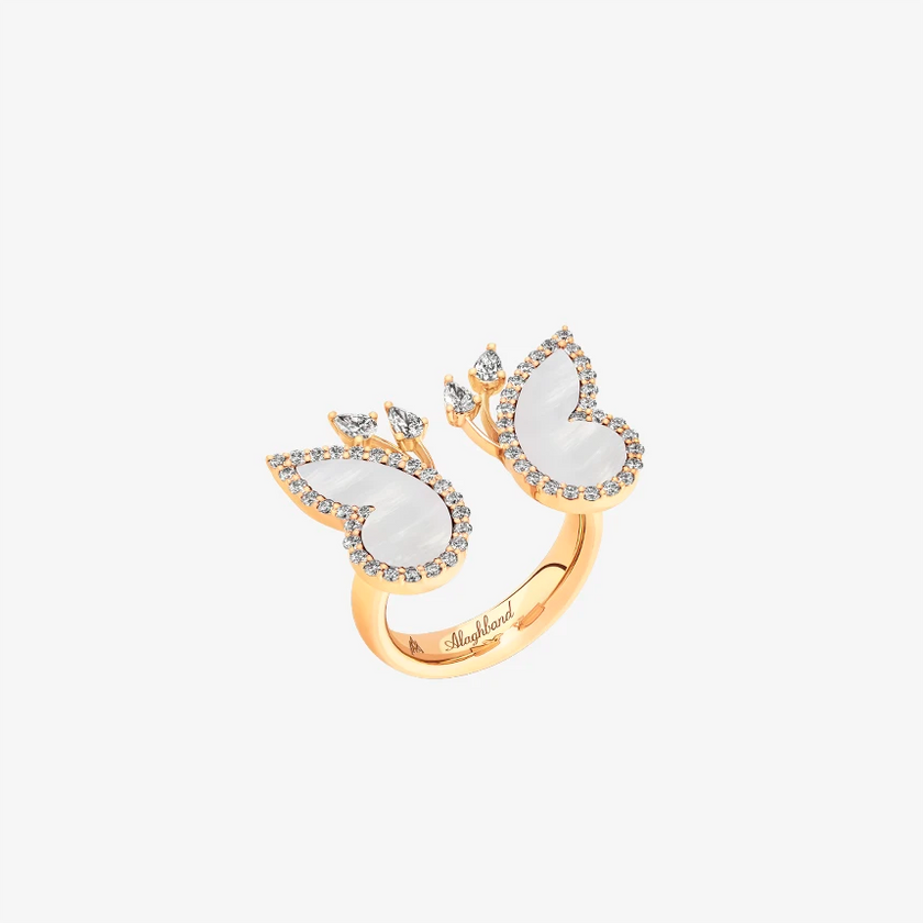 Alaghband Butterfly Ring with Mother of Pearl