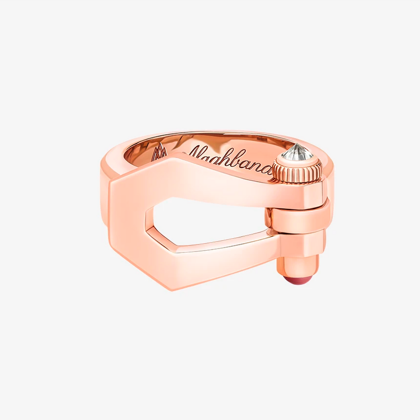 Alaghband Kite Ring with Ruby Pin