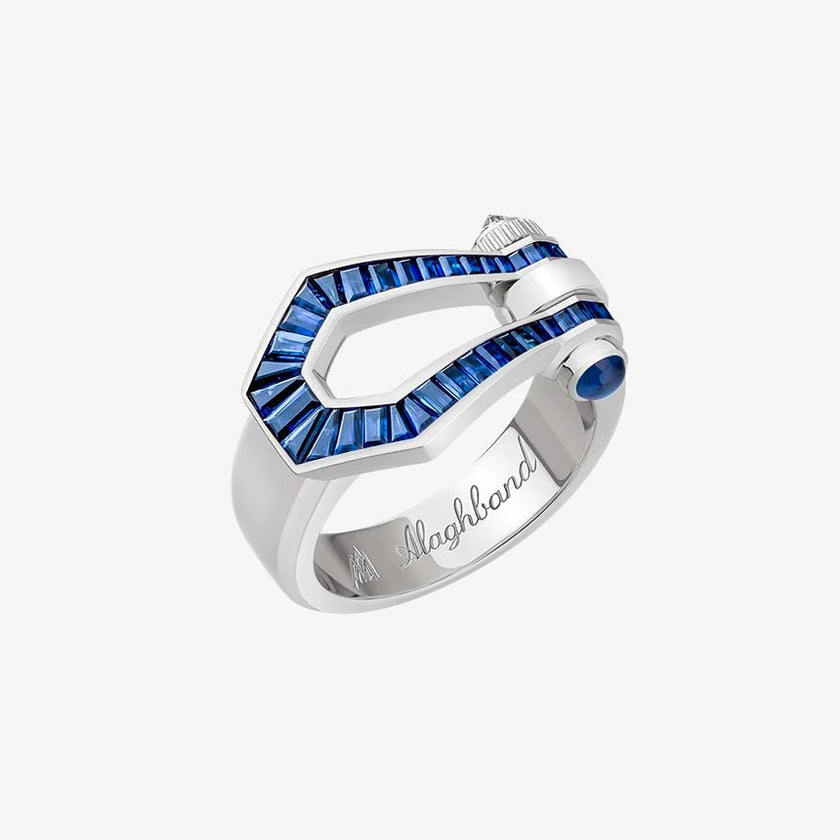 Alaghband Kite Ring with Blue Sapphires - Alaghband Jewelry