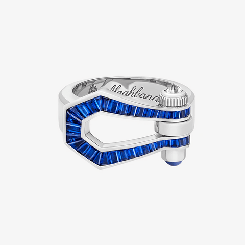 Alaghband Kite Ring with Blue Sapphires - Alaghband Jewelry