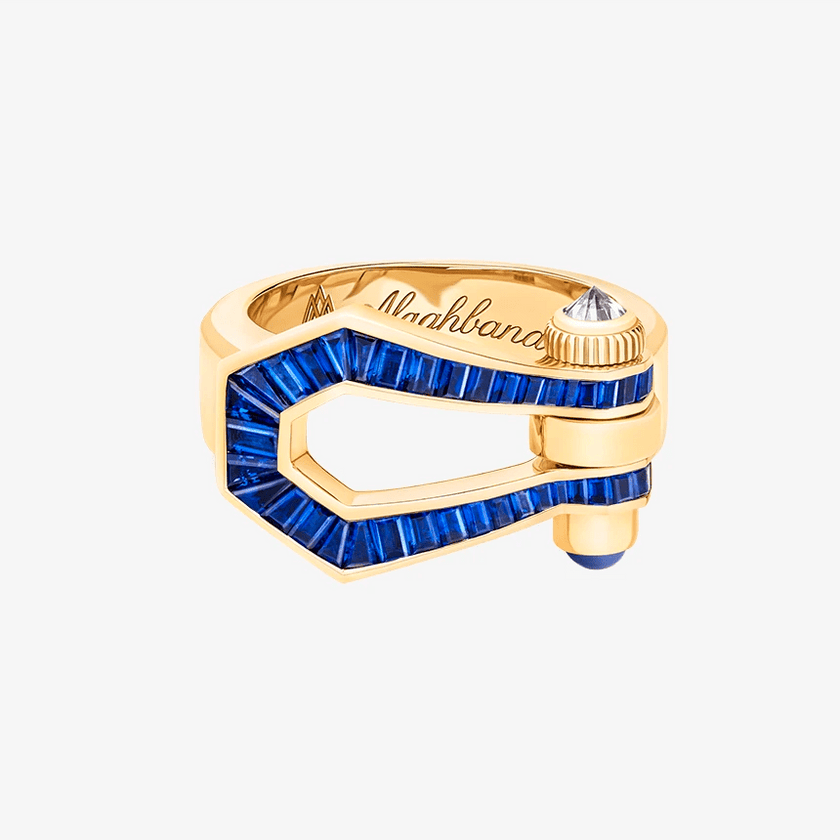 Alaghband Kite Ring with Blue Sapphires - Alaghband Jewelry