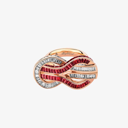 Alaghband Navy Ring with Rubies and Diamonds