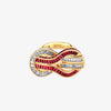 Alaghband Navy Ring with Rubies and Diamonds