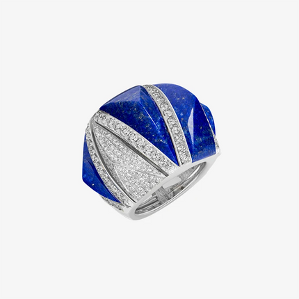 Alaghband Pyramid Ring with Lapis Lazuli