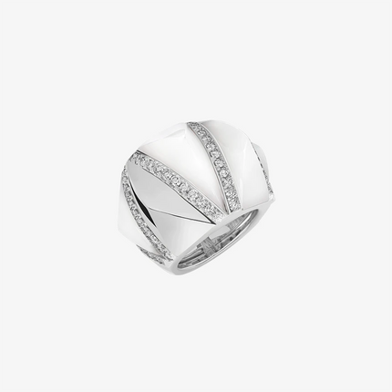 Alaghband Pyramid Ring with Mother Of Pearl and Golden Arch