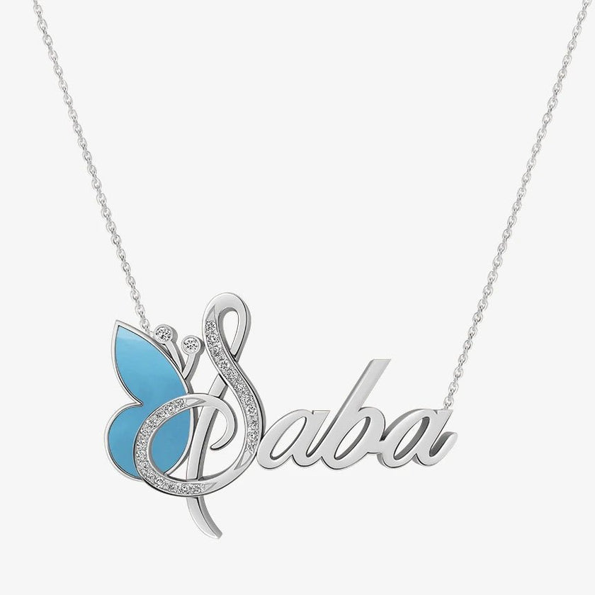 Alaghband Saba Necklace with Semi - Precious Stone - Alaghband Jewelry