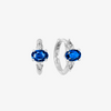 Alaghband Solitaire Hoop Earrings with Blue Sapphires and Diamonds