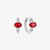 Alaghband Solitaire Hoop Earrings with Rubies and Diamonds