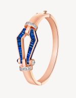 Alaghband Kite Bangle with Blue Sapphires & Diamonds in Size Large