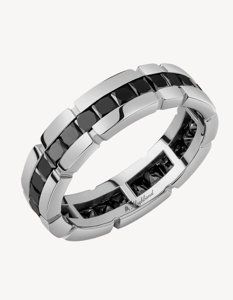 Alaghband Eternity Ring with Black Diamonds