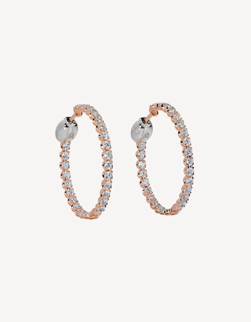 Alaghband Gala Earrings With Diamonds in Rose Gold